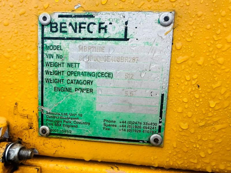 BENFORD MBR71HE PEDESTRIAN ROLLER*C/W TRAILER*VIDEO*