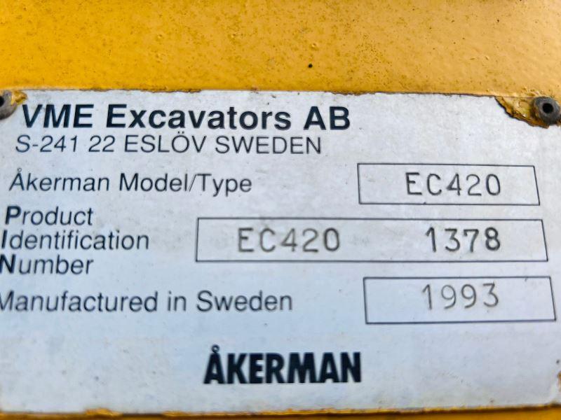 AKERMAN EC420 TRACKED EXCAVATOR C/W DOUBLE LOCKING QUICK HITCH & BUCKET *VIDEO*