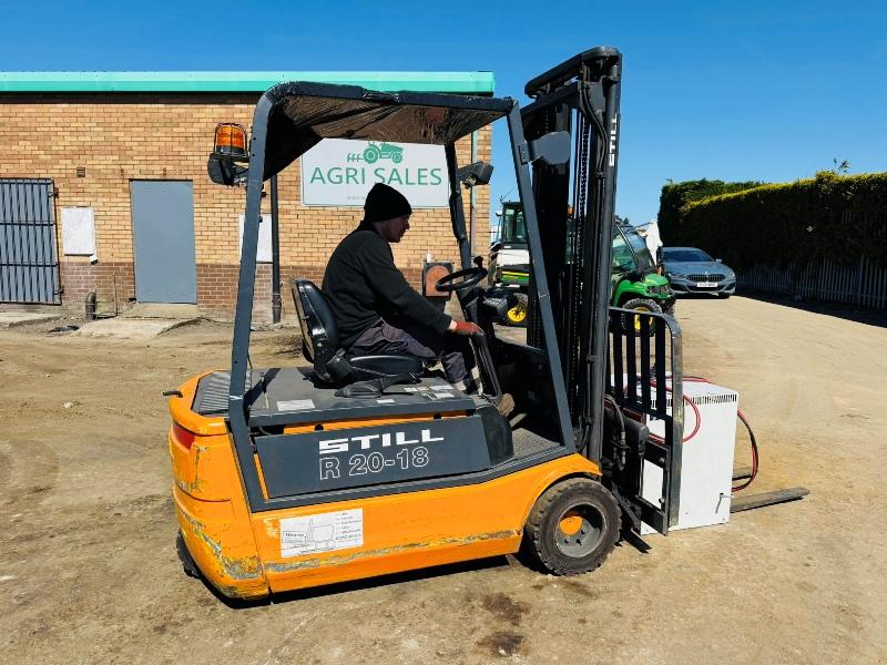 STILL R20-18 ELECTRIC FORKLIFT*C/W CHARGER*VIDEO*