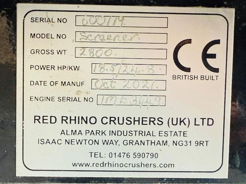 RED RHINO TRACKED 3 WAY MINI SCREENER*C/W REMOTE CONTROL*YEAR 2021*VIDEO*