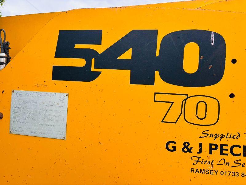 JCB 540-70 TELEHANDLER*C/W PALLET TINES*AG SPEC*VIDEO*