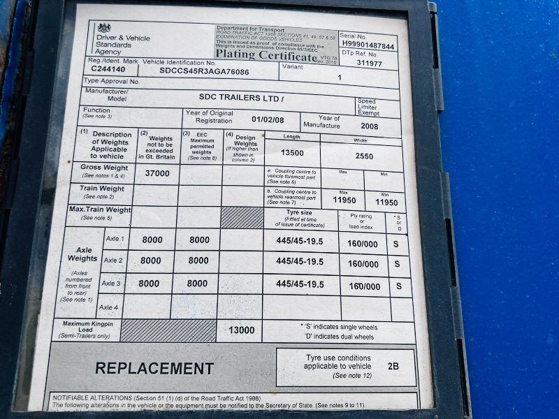 SDC 45 FOOT TRI-AXLE CONSTRUCTION SPEC FLAT BED TRAILER *IN TEST* VIDEO *