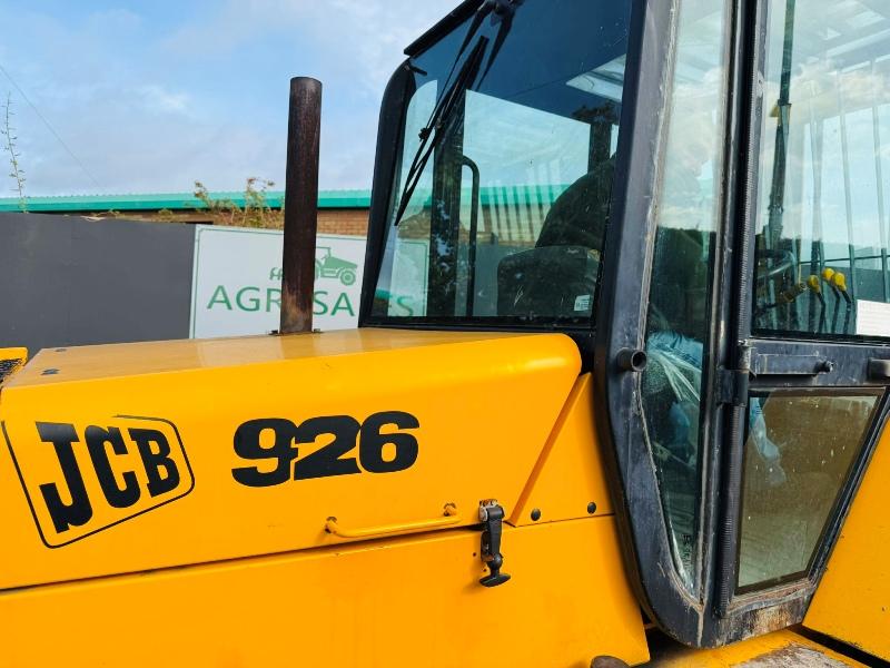 JCB 926 4WD ROUGH TERRAIN FORKLIFT*C/W PALLET TINES*VIDEO*