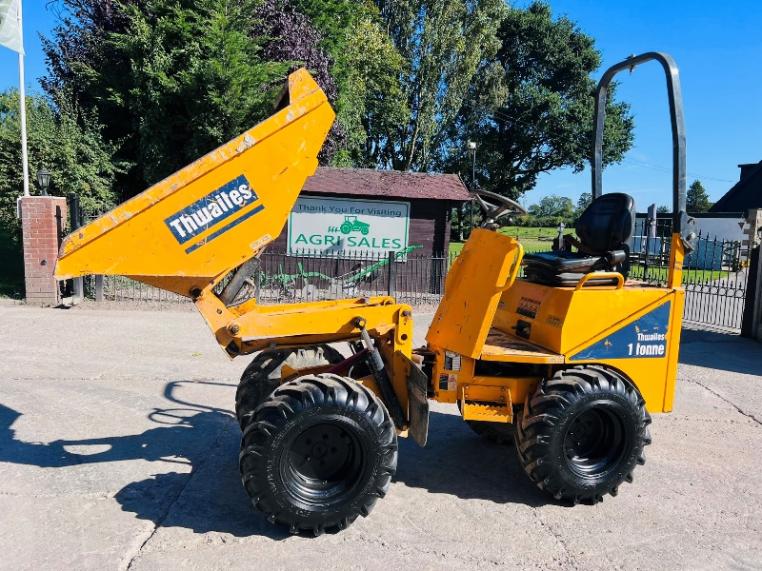 THWAITES 1 TON HIGH TIP DUMPER *YEAR 2019, ONLY 1112 HOURS* C/W ROLE BAR *VIDEO*