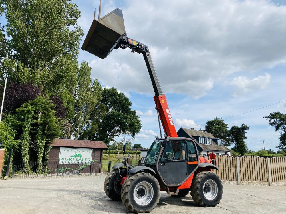 MANITOU MLT627 TURBO 4WD TELEHANDLER C/W BUCKET AND PALLET TINES 
