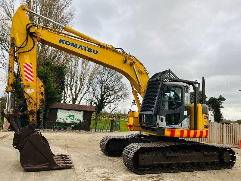 KOMATSU PC228USLC-3 EXCAVATOR * ZERO SWING * C/W DEMOLITION GARUDS *VIDEO*
