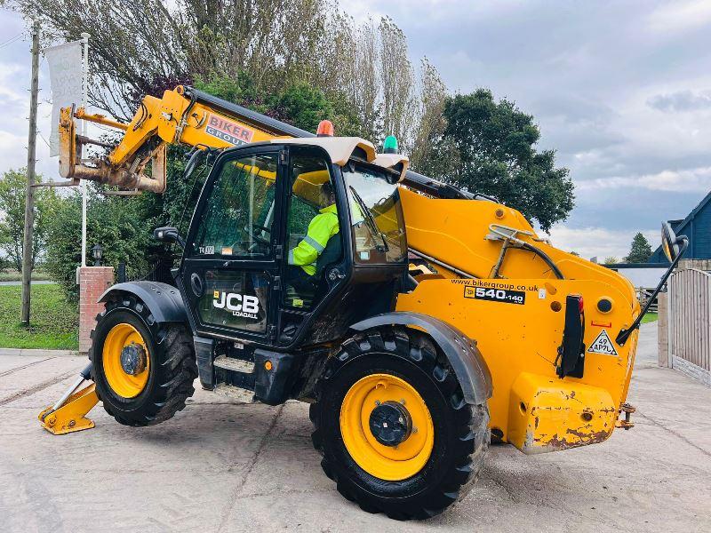 JCB 540-140 HI VIZ 4WD TELEHANDLER *YEAR 2017, 14 METER REACH* C/W TINES *VIDEO* 