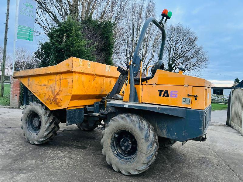 TEREX TA6 4WD DUMPER * YEAR 2015 * C/W ROLE BAR *VIDEO*