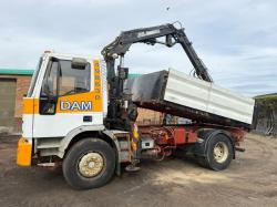 IVECO 18E 3 WAY TIPPER*C/W ATLAS CRANE*VIDEO*