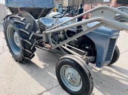 GREY FERGUSON DIESEL 2WD TRACTOR C/W LOADER, BUCKET, FOLKS & TRAILER *VIDEO*