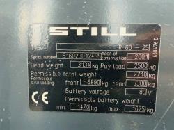 STILL R60-25 ELECTRIC FORKLIFT*C/W PALLET TINES*VIDEO*