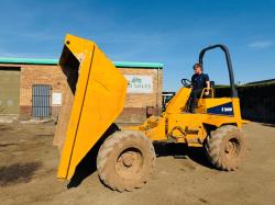 THWAITES 6 TONNE STRAIGHT TIP DUMPER*3141 HOURS*VIDEO*