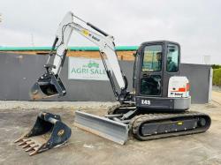 BOBCAT E45 EXCAVATOR *YEAR 2017*ONLY 257 HOURS*C/W HYDRAULIC THUMB*VIDEO*