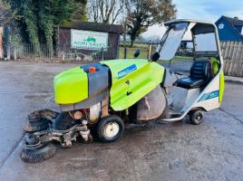 GREEN MACHINE 424-TR DIESEL RIDE ON SWEEPER C/W VACUM *VIDEO*