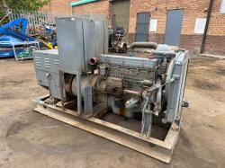 BRUSH STATIONARY GENERATOR*C/W 6 CYLINDER ENGINE*VIDEO*
