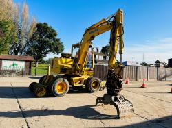KOMATSU PW95 4WD WHEELED EXCAVATOR C/W 4WS & RAILWAY RUNNING GEAR *VIDEO*
