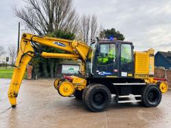 COLMAR T7000FS WHEELED EXCAVATOR C/W TELESCOPIC BOOM & RAILWAY GEAR *VIDEO*