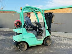 MITSUBISHI FG15N GAS FORKLIFT*C/W PALLET TINES*VIDEO*