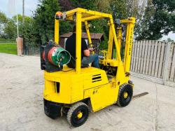 KOMATSU FG15H-1 FORKLIFT C/W STAGE MAST & PALLET TINES *VIDEO*