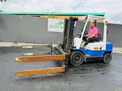 HYSTER H2.50XM FORKLIFT*C/W HYDRAULIC ROTATING BAIL GRAB*VIDEO*