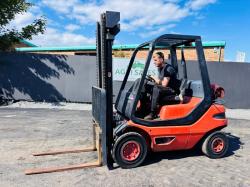 LINDE H25T GAS FORKLIFT *C/W PALLET TINES*VIDEO*