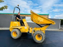 THWAITES 3 TONNE SWIVEL TIP DUMPER*1 OWNER FORM NEW*VIDEO*