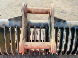 RAKE BUCKET TO SUIT 22 TONNE EXCAVATOR*80MM PIN*VIDEO*