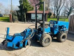 CASE MAXI 4WD RIDE ON TRENCHER C/W ROLE BAR & FRONT WEIGHTS 