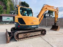 HYUNDIA ROBEX 80CR-9 EXCAVATOR *YEAR 2011, 4771 HOURS* C/W QUICK HITCH *VIDEO*