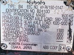 KUBOTA B2410 4WD COMPACT TRACTOR C/W FLEMMING TOPPER & FRONT WEIGHTS *VIDEO*