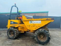 THWAITES 6 TONNE STRAIGHT TIP DUMPER*C/W SAFETY FRAME*VIDEO*