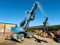 FUCHS MHL 320 HIGH RISE SCRAP HANDLER*C/W ROTATING SCRAP GRAB*VIDEO*