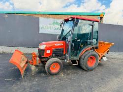 KUBOTA B2530 TRACTOR*C/W SNOW PLOW AND SALT SPREADER*VIDEO*
