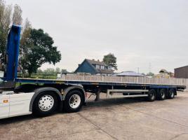 SDC 45 FOOT TRI-AXLE CONSTRUCTION SPEC FLAT BED TRAILER *IN TEST* VIDEO *