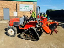 KUBOTA KB18 HALF TRACK COMPACT TRACTOR*C/W ROTOVATOR*VIDEO*