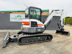 BOBCAT E45 EXCAVATOR *YEAR 2017*ONLY 257 HOURS*C/W HYDRAULIC THUMB*VIDEO*