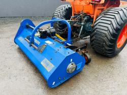 KUBOTA L4150 4WD TRACTOR*C/W RYETECH FLAIL MULCHER*VIDEO*