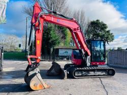 KUBOTA KX080-4A2 EXCAVATOR *YEAR 2020, 3137 READING* C/W 3 X BUCKETS *VIDEO*