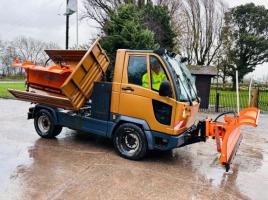 MULTICAR 4WD DIESEL UTV *YEAR 2009, ROAD REG* C/W 2 X SNOW PLOWS & THREE WAY TIP *VIDEO*