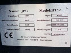 *NEW UNUSED* JPC KV12 TRACKED MINI EXCAVATOR*CHOICE OF 4*C/W BUCKET*VIDEO*