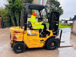 CATERPILLAR 25 DIESEL CONTAINER SPEC FORKLIFT C/W SIDE SHIFT *VIDEO*
