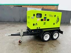 *BRAND NEW*COMPAL POWER VG-R30 41KVA GENERATOR TWIN AXLE TRAILER*VIDEO*