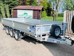 IFOR WILLIAMS TRI-AXLE DROP SIDE TRAILER * YEAR 2022 * C/W LED LIGHTS *VIDEO*