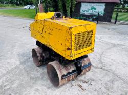 JCB VM1500 DOUBLE DRUM REMOTE CONTROL PAD FOOT ROLLER *VIDEO*