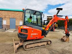 KUBOTA KX030-4 EXCAVATOR*C/W TILT BUCKET*2296 HOURS*YEAR 2019*VIDEO*