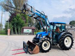 NEW HOLLAND TN75D 4WD TRACTOR *2837 HOURS*C/W LOADER, BUCKET, TINES*VIDEO*