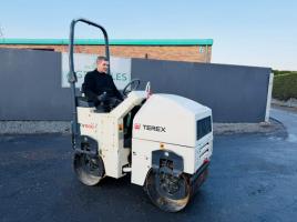 TEREX TV800 DRUM ROLLER*C/W KUBOTA ENGINE*159 HOURS*VIDEO*