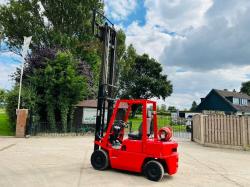 NISSAN FORKLIFT C/W SIDE SHIFT & 2 STAGE MAST *VIDEO*