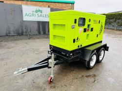 *BRAND NEW*COMPAL POWER VG-R30 41KVA GENERATOR TWIN AXLE TRAILER*VIDEO*