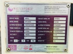 MASTER POWER MPR33 30KVA GENERATOR*YEAR 2019*VIDEO*